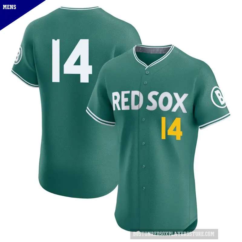 Men's No.14 Jim Rice Boston Red Sox Green Elite 2025 City Connect Jersey
