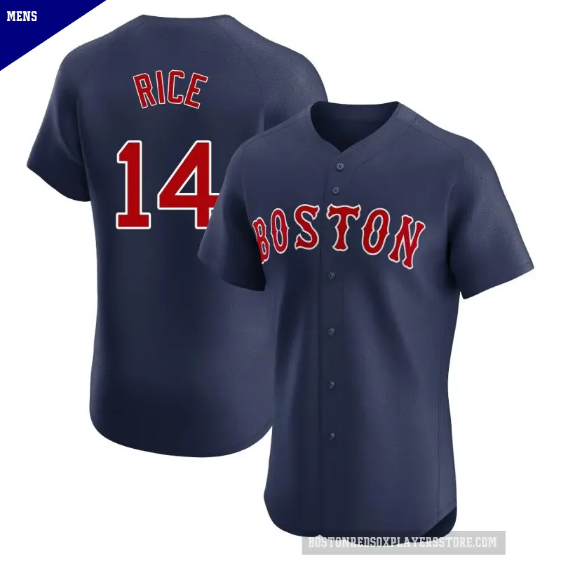 Men's No.14 Jim Rice Boston Red Sox Navy Elite Alternate Jersey