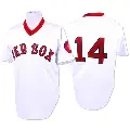 Men's No.14 Jim Rice Boston Red Sox White Replica 1975 Throwback Jersey