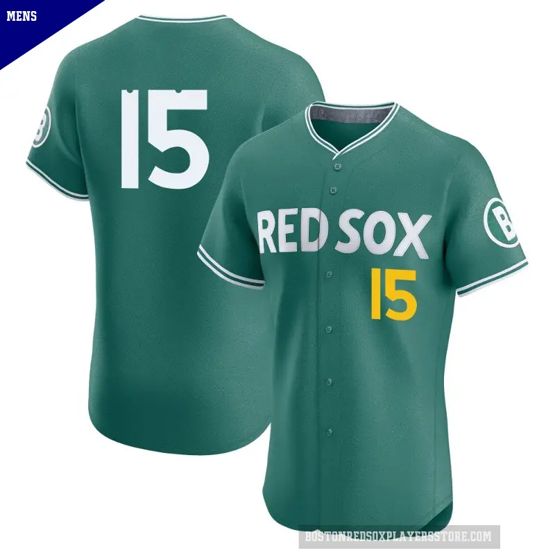 Men's No.15 Dustin Pedroia Boston Red Sox Green Elite 2025 City Connect Jersey