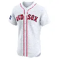 Men's No.18 Hirokazu Sawamura Boston Red Sox White Elite Home Patch Jersey