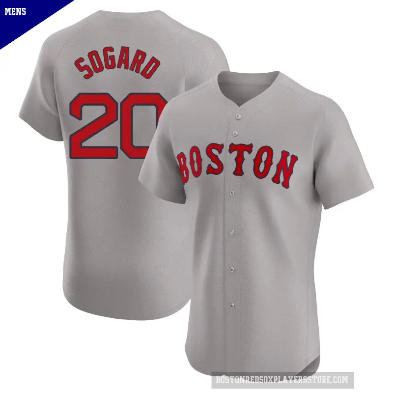 Men's No.20 Nick Sogard Boston Red Sox Gray Elite Road Jersey