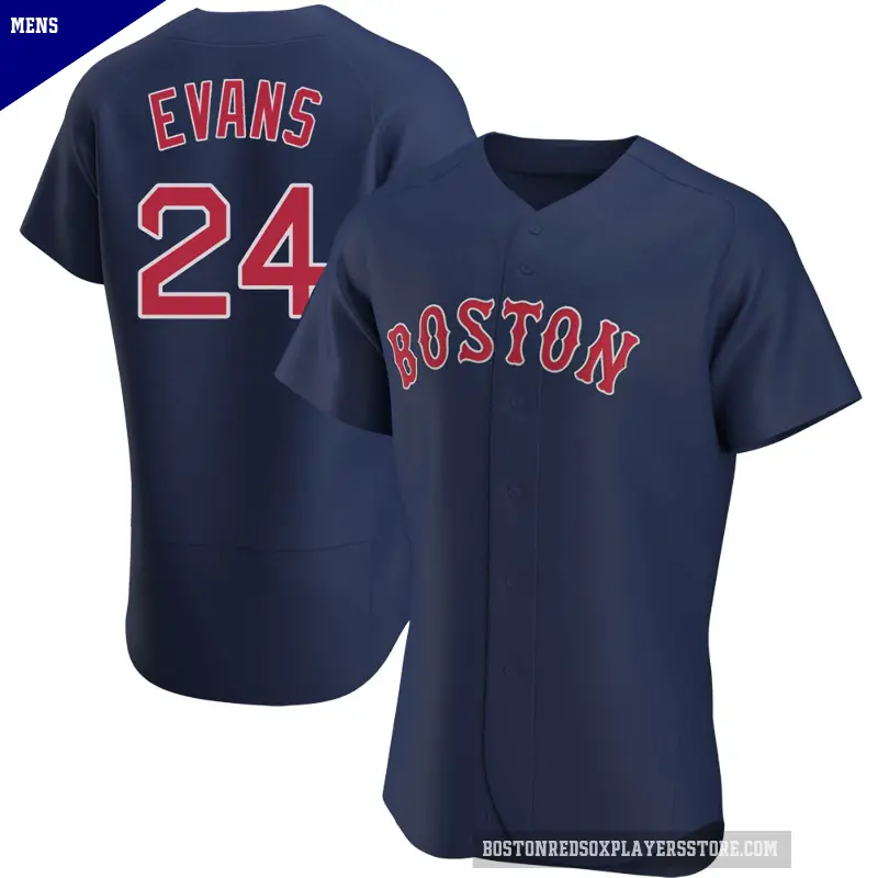Men's No.24 Dwight Evans Boston Red Sox Navy Authentic Alternate Jersey