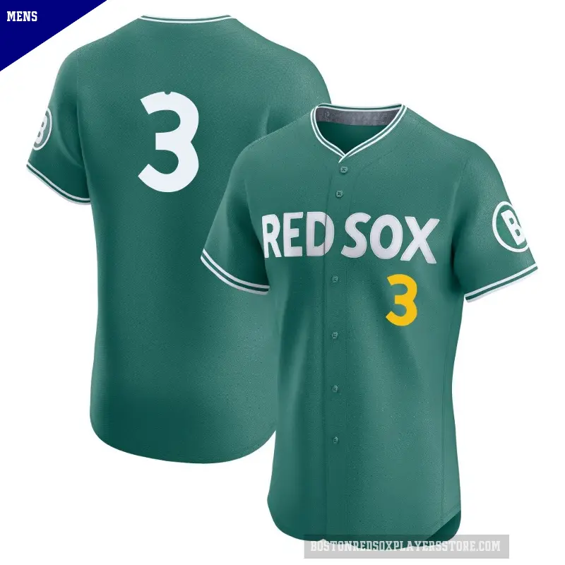 Men's No.3 Babe Ruth Boston Red Sox Green Elite 2025 City Connect Jersey