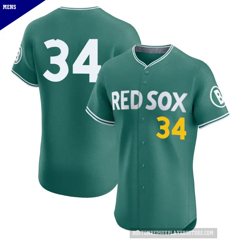 Men's No.34 David Ortiz Boston Red Sox Green Elite 2025 City Connect Jersey