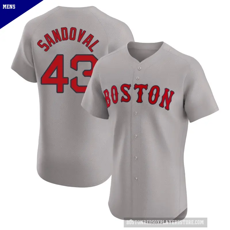 Men's No.43 Patrick Sandoval Boston Red Sox Gray Elite Road Jersey