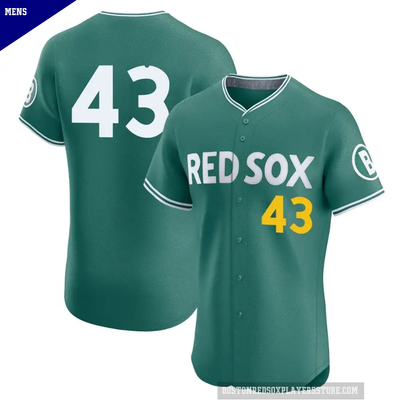 Men's No.43 Patrick Sandoval Boston Red Sox Green Elite 2025 City Connect Jersey