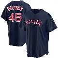 Men's No.45 Pedro Martinez Boston Red Sox Navy Replica Alternate Jersey