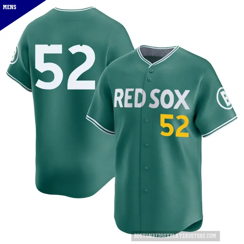 Men's No.52 Wilyer Abreu Boston Red Sox Green Limited 2025 City Connect Jersey