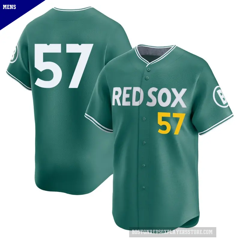 Men's No.57 Greg Weissert Boston Red Sox Green Limited 2025 City Connect Jersey