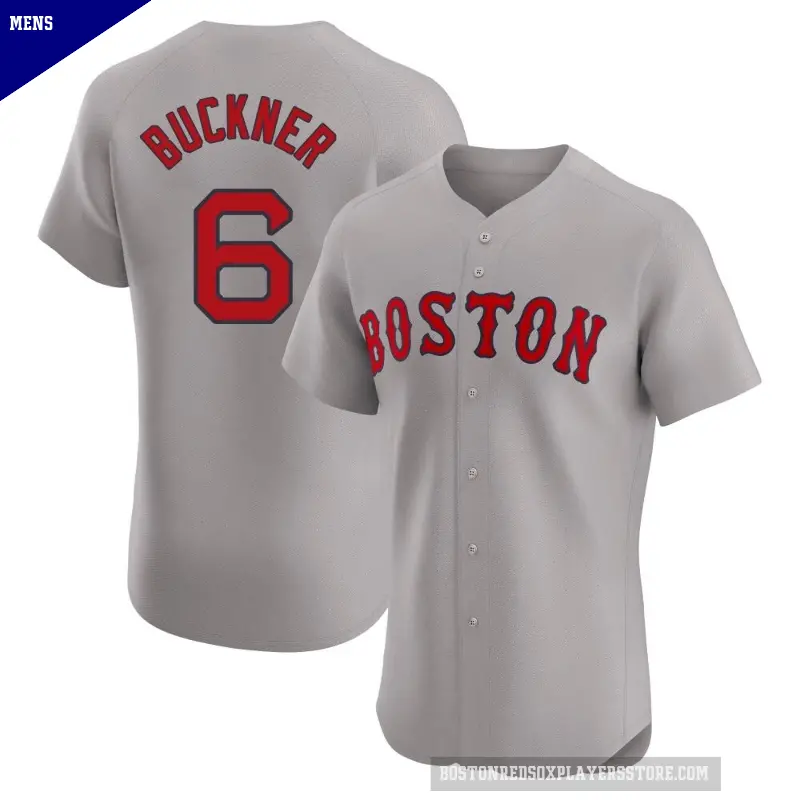 Men's No.6 Bill Buckner Boston Red Sox Gray Elite Road Jersey