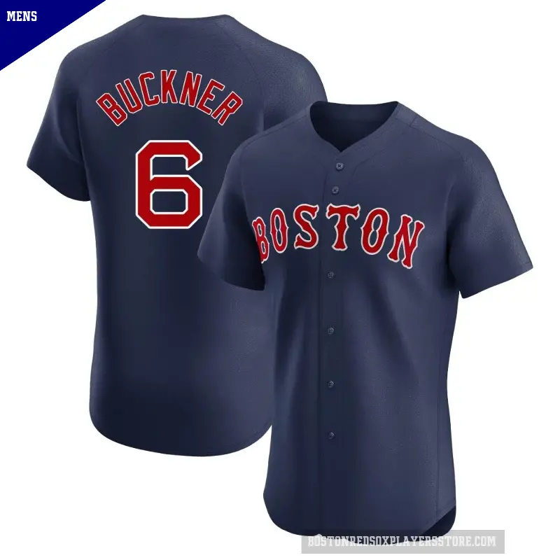 Men's No.6 Bill Buckner Boston Red Sox Navy Elite Alternate Jersey