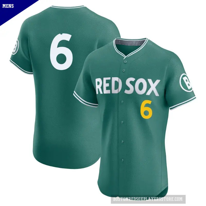 Men's No.6 Johnny Pesky Boston Red Sox Green Elite 2025 City Connect Jersey