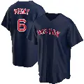 Men's No.6 Johnny Pesky Boston Red Sox Navy Replica Alternate Jersey