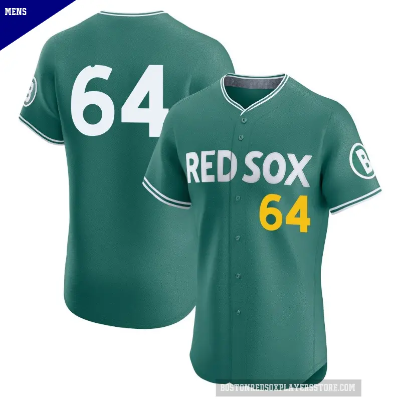 Men's No.64 Cooper Criswell Boston Red Sox Green Elite 2025 City Connect Jersey