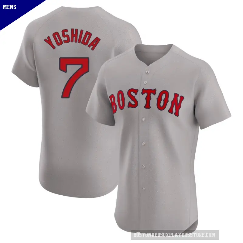 Men's No.7 Masataka Yoshida Boston Red Sox Gray Elite Road Jersey