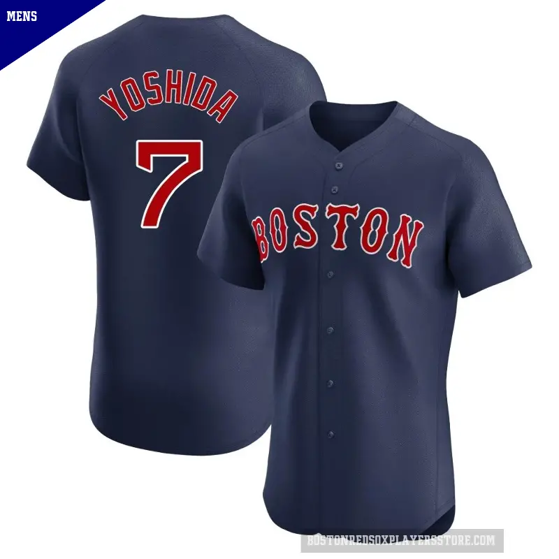 Men's No.7 Masataka Yoshida Boston Red Sox Navy Elite Alternate Jersey