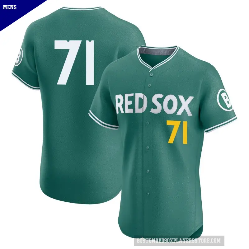 Men's No.71 Phillips Valdez Boston Red Sox Green Elite 2025 City Connect Jersey