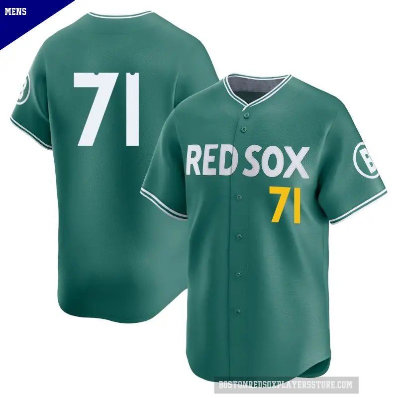 Men's No.71 Phillips Valdez Boston Red Sox Green Limited 2025 City Connect Jersey