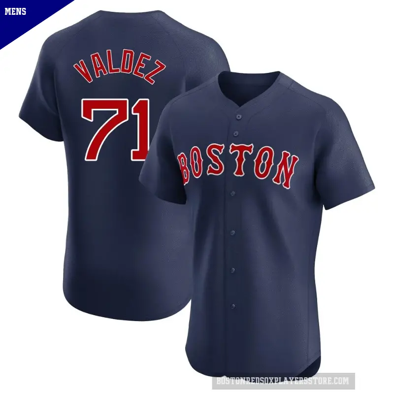 Men's No.71 Phillips Valdez Boston Red Sox Navy Elite Alternate Jersey