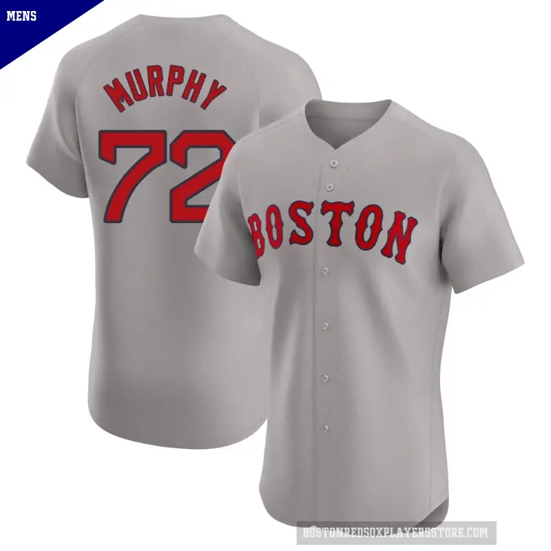 Men's No.72 Chris Murphy Boston Red Sox Gray Elite Road Jersey
