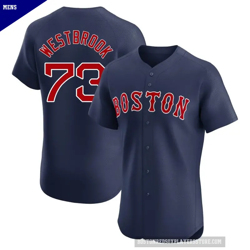 Men's No.73 Jamie Westbrook Boston Red Sox Navy Elite Alternate Jersey