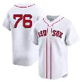 Men's No.76 Zack Kelly Boston Red Sox White Limited 2nd Home Jersey