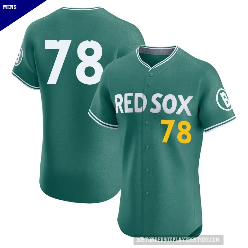 Men's No.78 Joe Jacques Boston Red Sox Green Elite 2025 City Connect Jersey