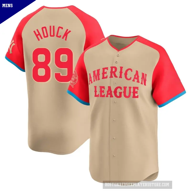 Men's No.89 Tanner Houck Boston Red Sox Cream Limited American League 2024 All-Star Game Jersey
