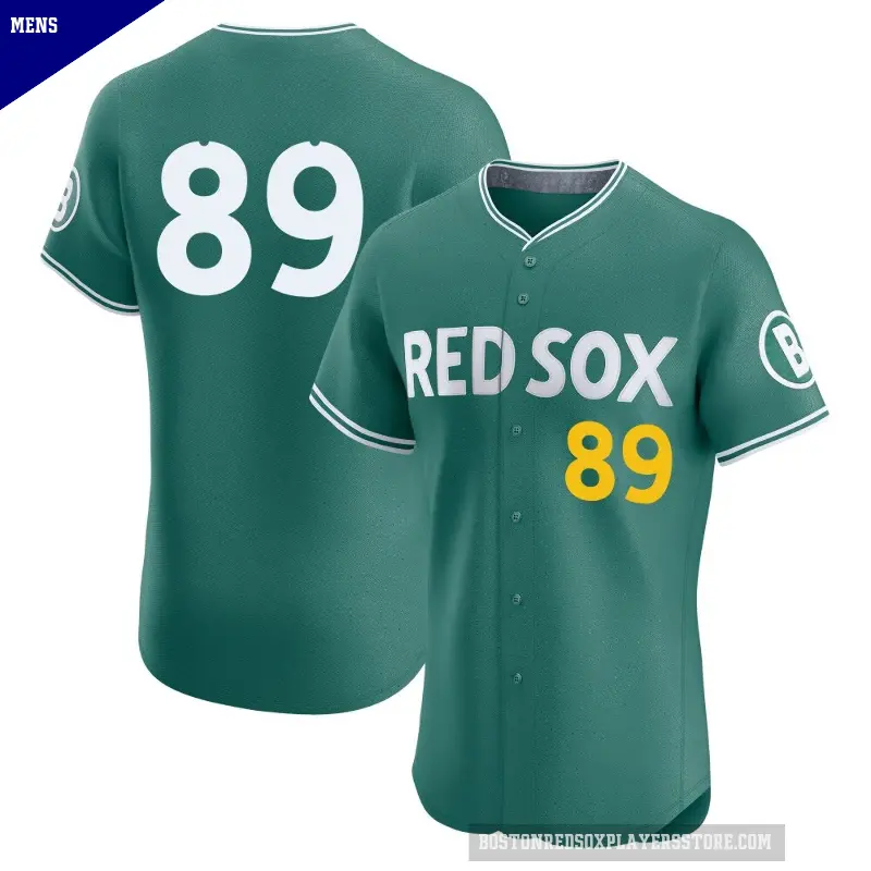 Men's No.89 Tanner Houck Boston Red Sox Green Elite 2025 City Connect Jersey