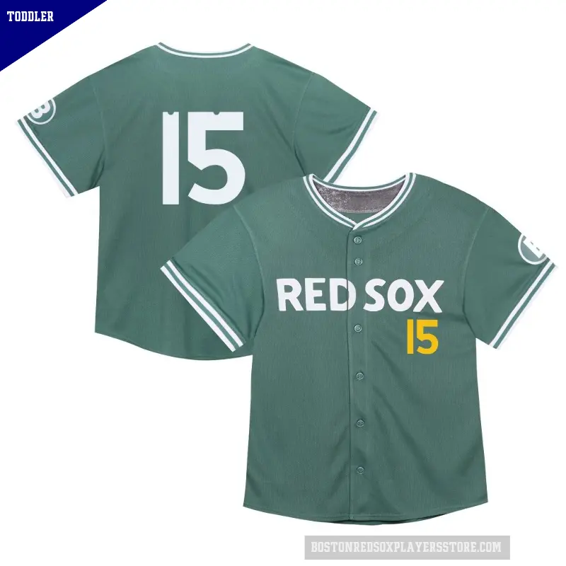 Toddler No.15 Dustin Pedroia Boston Red Sox Green Limited 2025 City Connect Jersey