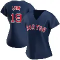 Women's No.19 Fred Lynn Boston Red Sox Navy Authentic Alternate Jersey