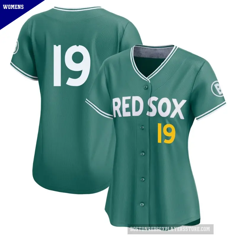 Women's No.19 Roman Anthony Boston Red Sox Green Limited 2025 City Connect Jersey