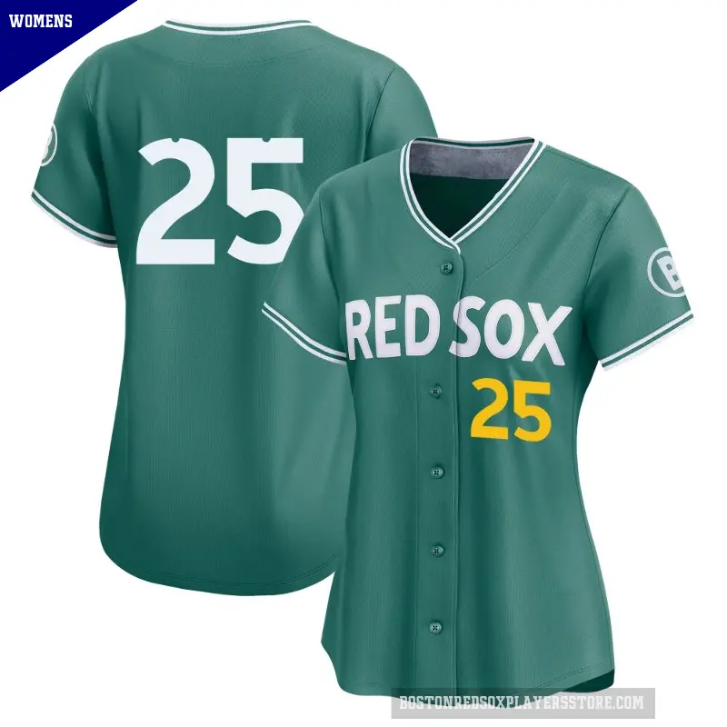 Women's No.25 Josh Winckowski Boston Red Sox Green Limited 2025 City Connect Jersey