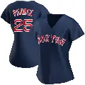 Women's No.25 Steve Pearce Boston Red Sox Navy Replica Alternate Jersey
