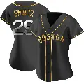 Women's No.29 John Smoltz Boston Red Sox Gold Replica Black en Alternate Jersey