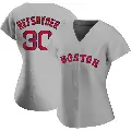 Women's No.30 Rob Refsnyder Boston Red Sox Gray Replica Road Jersey