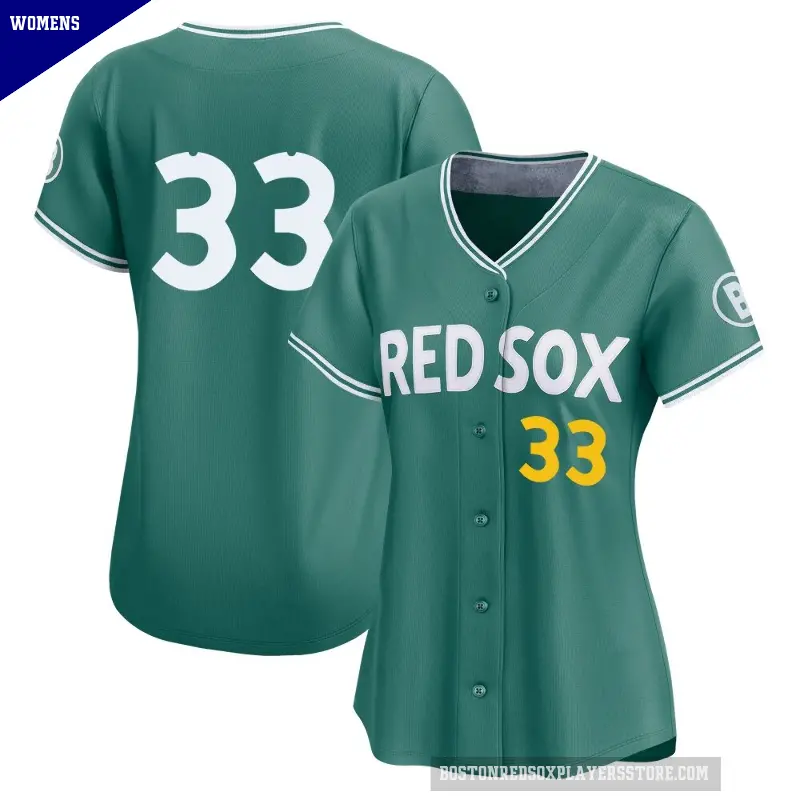 Women's No.33 Jason Varitek Boston Red Sox Green Limited 2025 City Connect Jersey