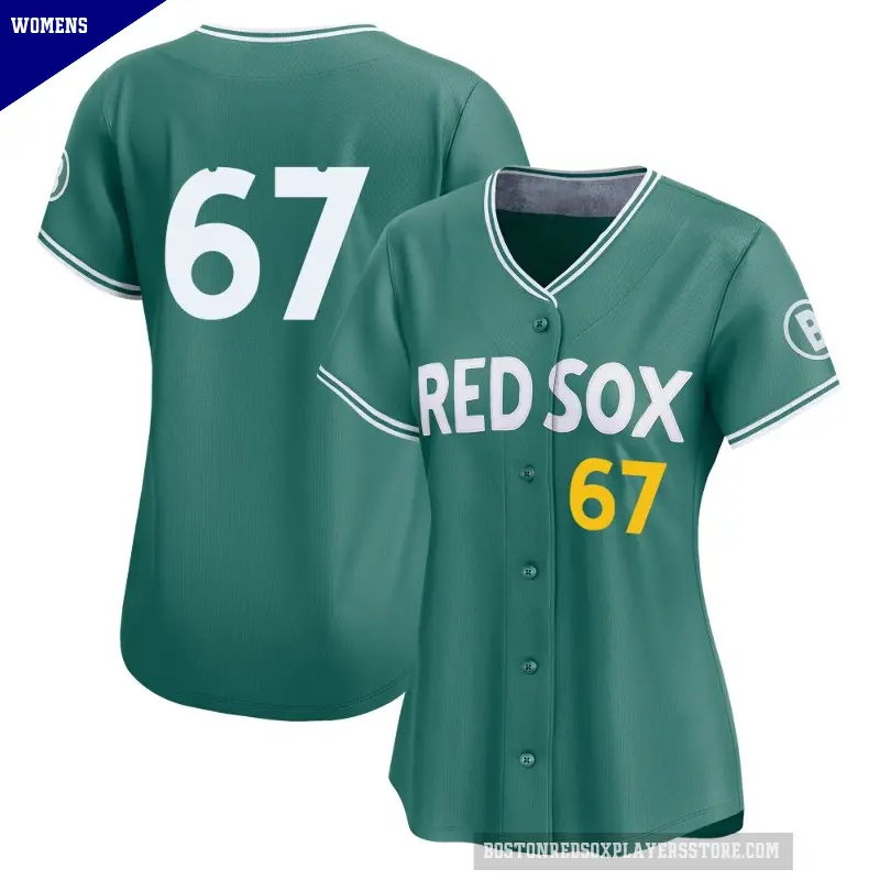 Women's No.67 Zach Penrod Boston Red Sox Green Limited 2025 City Connect Jersey