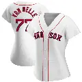 Women's No.77 Brian Van Belle Boston Red Sox White Authentic Home Jersey