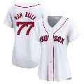 Women's No.77 Brian Van Belle Boston Red Sox White Limited Home Jersey