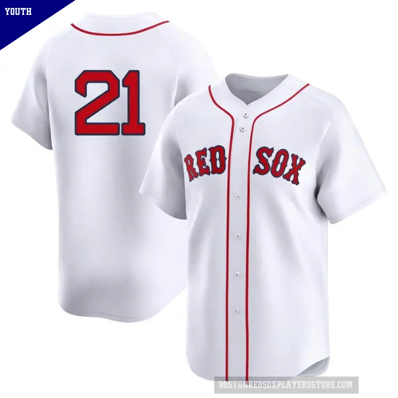 Youth No.21 Roger Clemens Boston Red Sox White Limited 2nd Home Jersey