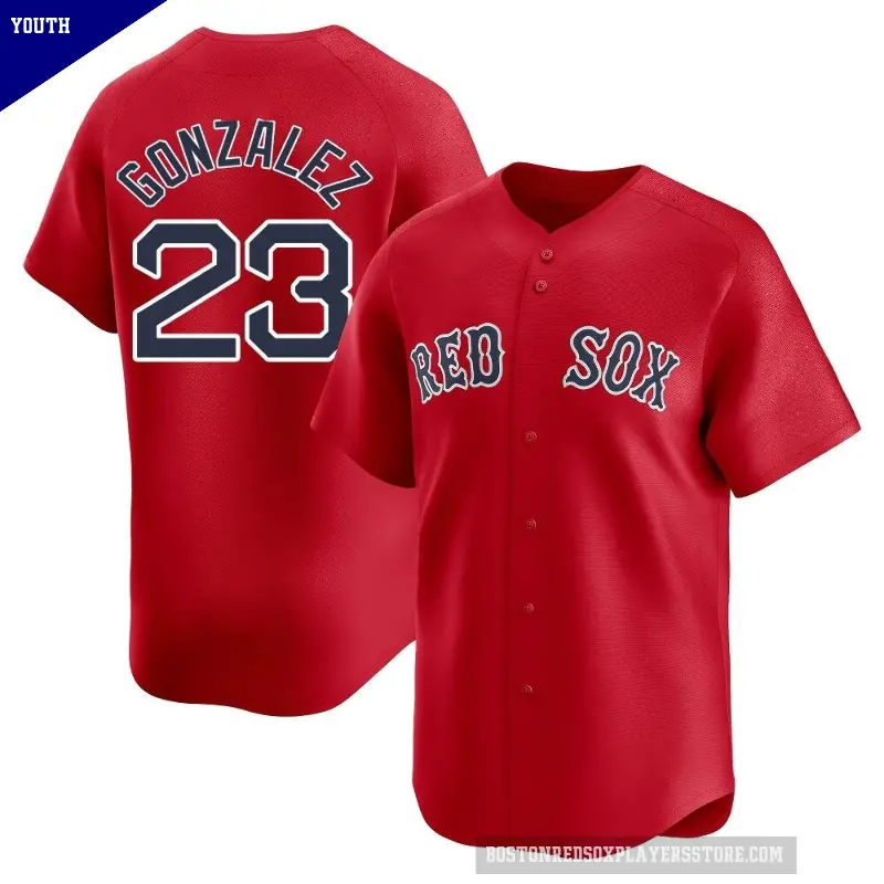 Youth No.23 Romy Gonzalez Boston Red Sox Red Limited Alternate Jersey
