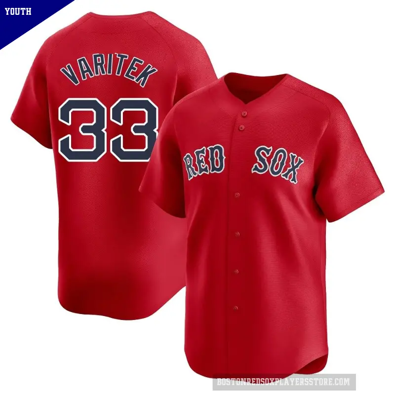 Youth No.33 Jason Varitek Boston Red Sox Red Limited Alternate Jersey
