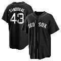 Youth No.43 Patrick Sandoval Boston Red Sox Black/White Replica Jersey