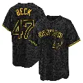 Youth No.47 Rod Beck Boston Red Sox Black Replica Snake Skin City Jersey