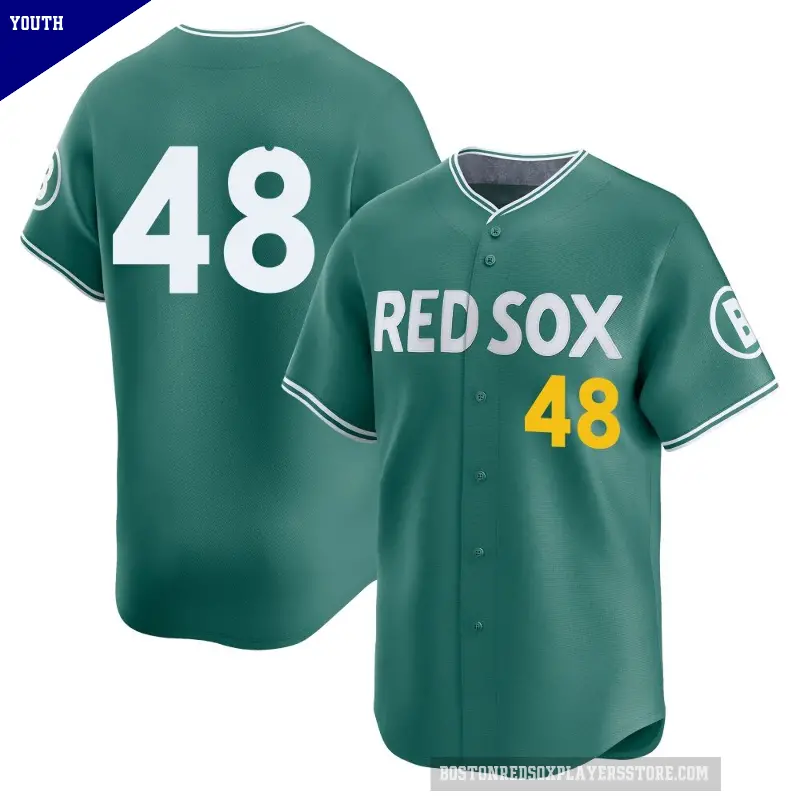 Youth No.48 Chase Anderson Boston Red Sox Green Limited 2025 City Connect Jersey