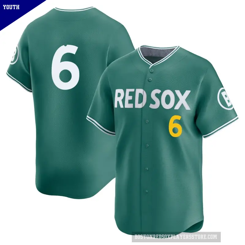 Youth No.6 Johnny Pesky Boston Red Sox Green Limited 2025 City Connect Jersey