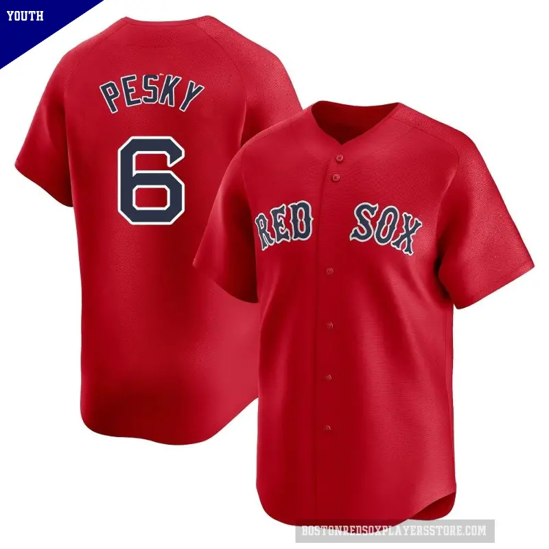 Youth No.6 Johnny Pesky Boston Red Sox Red Limited Alternate Jersey